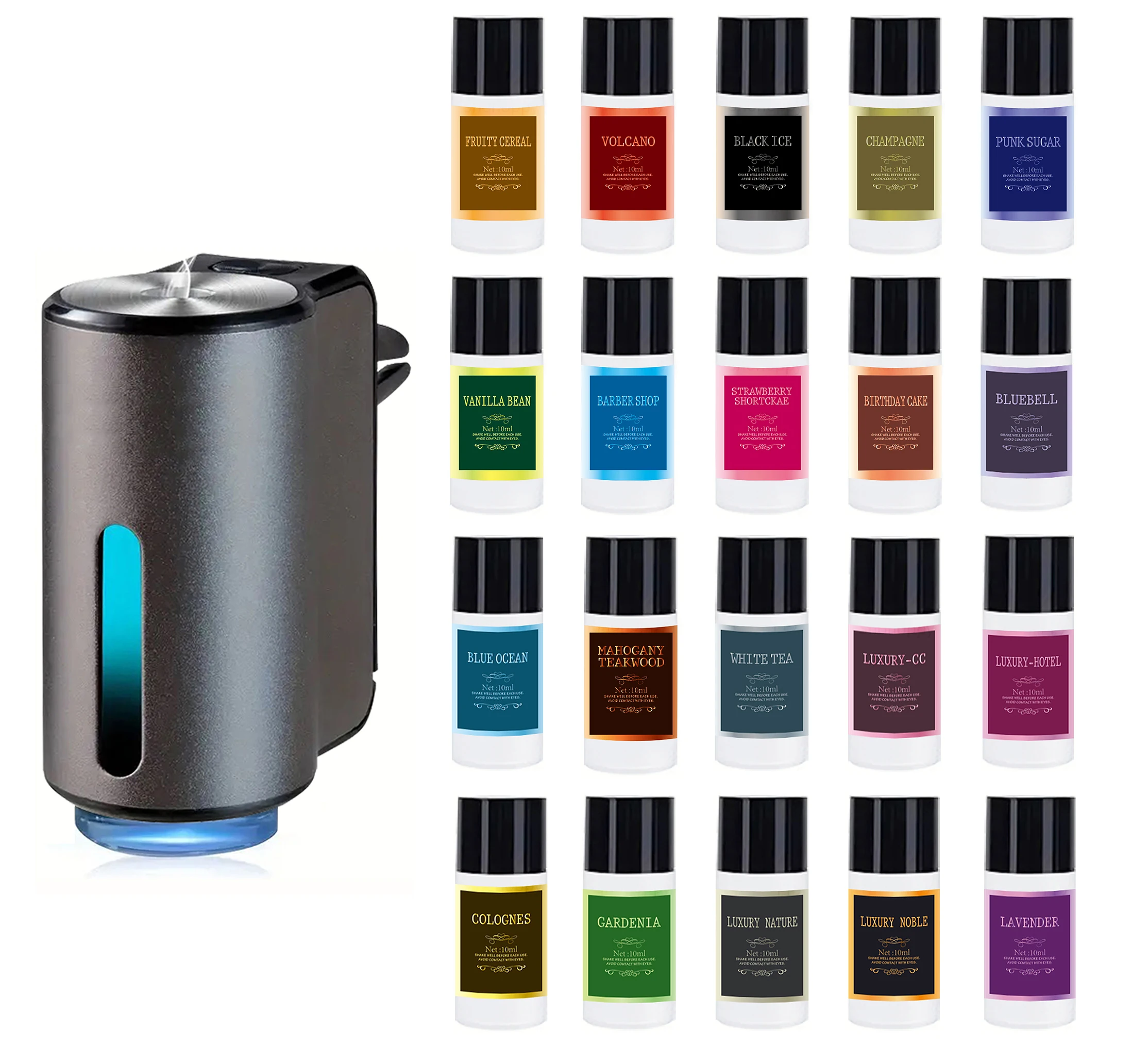 

Car air freshener, three strengths adjustable, car aromatherapy machine, portable freshener perfume fragrance