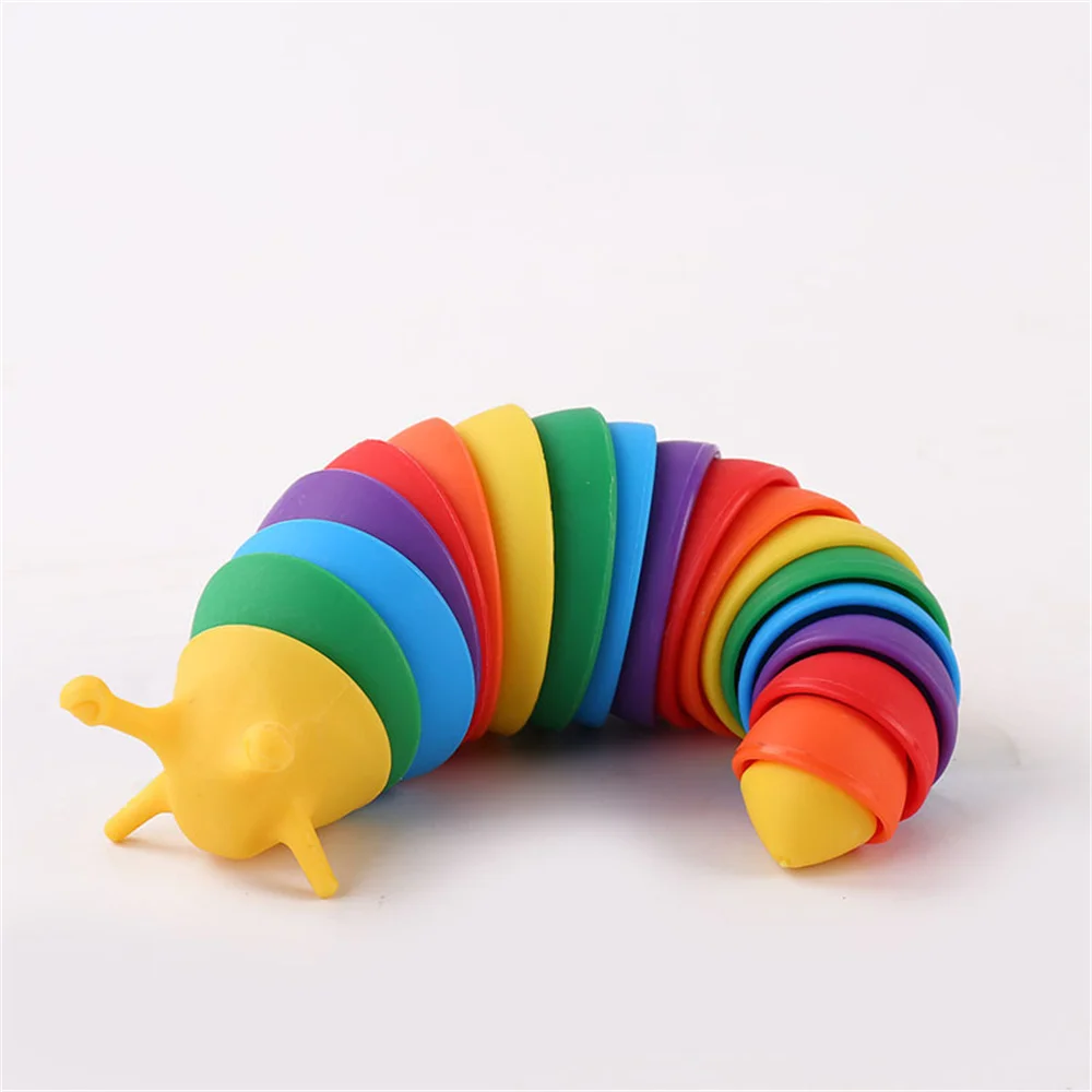 18cm Fidget Slug Decompression Toy Cute Caterpillar Shape Decompressor Office Table Toy Sensory Toy for Children and Adults