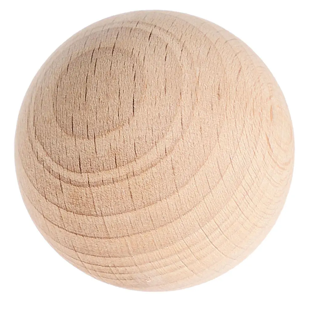 

7.5cm Ergonomic Wooden Croquet Ball Natural Hardwood Sphere for Lawn Games Outdoor Sports Backyard Fun Activities