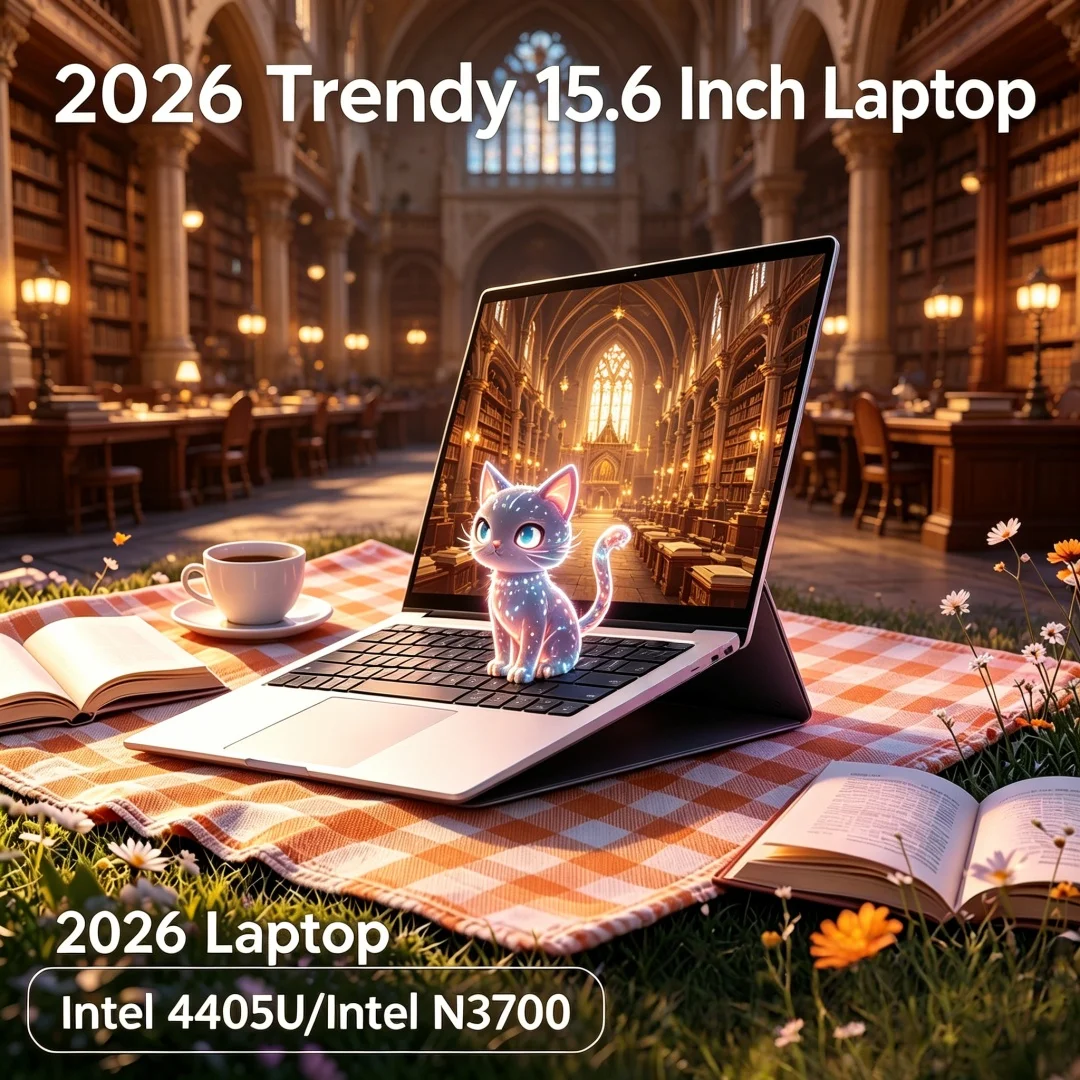 

2026 New 15.6 Inch FHD Cryptic Hyperslim Laptop Intel N3700/Intel 4405U Win11 DDR4 16GB/32GB SSD Prestigious Wanderlust Polished