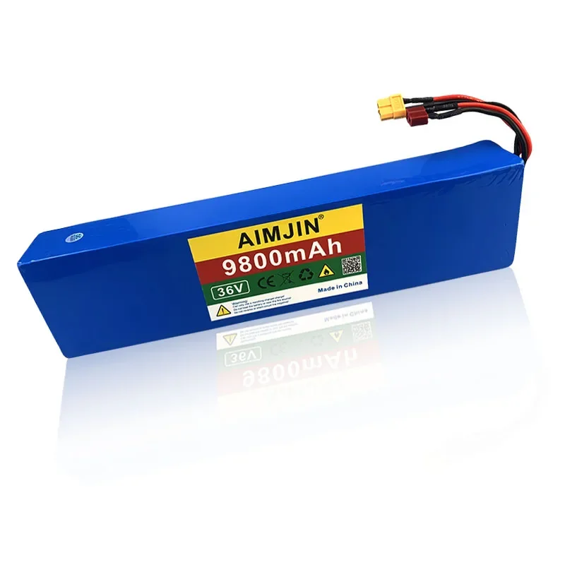 High Capacity for E-Bike/E-Scooter/Power Tools with BMS 36V 9800mAh Rechargeable Lithium 10S3P Battery Pack