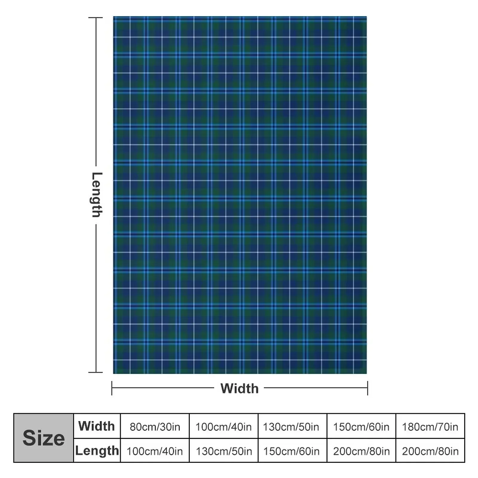 Clan Douglas Tartan Throw Blanket Thins Camping Blankets