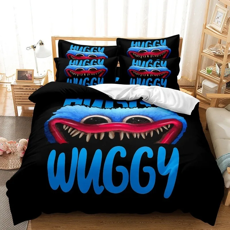 Juego de Ropa de Cama Creativa de la Serie Poppy Playtime, Juego de Sábanas con Estampado Colorido para Cama Individual, Matrimonial, Queen y King Size, para Dormitorio