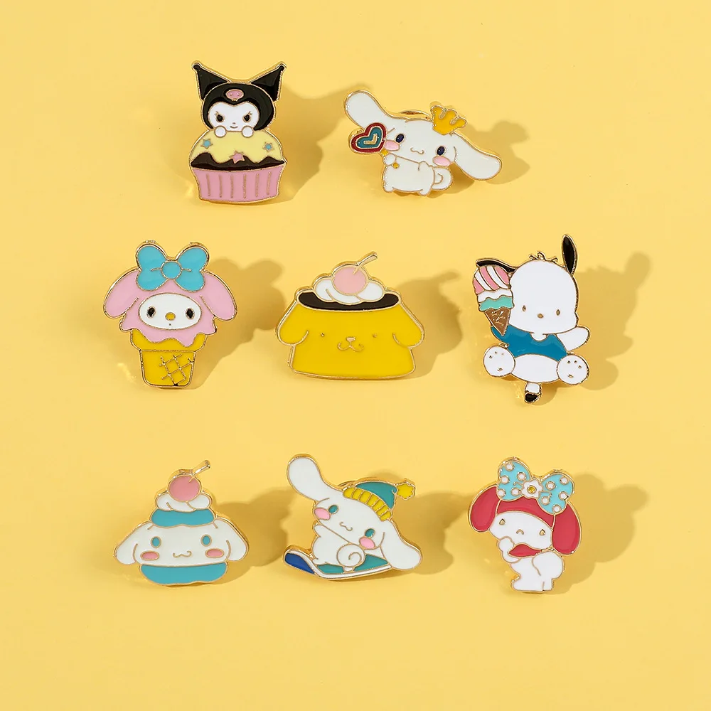 Sanrio Hello Kitty bros aksi lucu tokoh Anime Cinnamoroll Pochacco Kuromi ransel ornamen logam mainan hadiah anak-anak