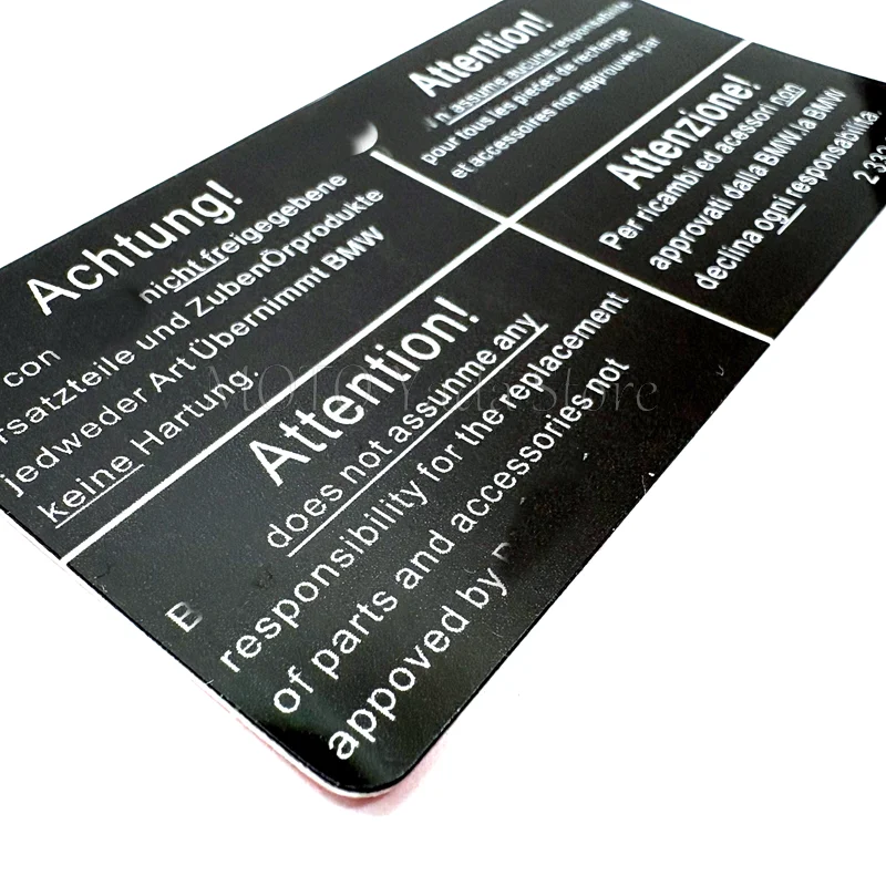 Warning label sticker For BMW S1000RR R1200GS R1300GS R1250GS