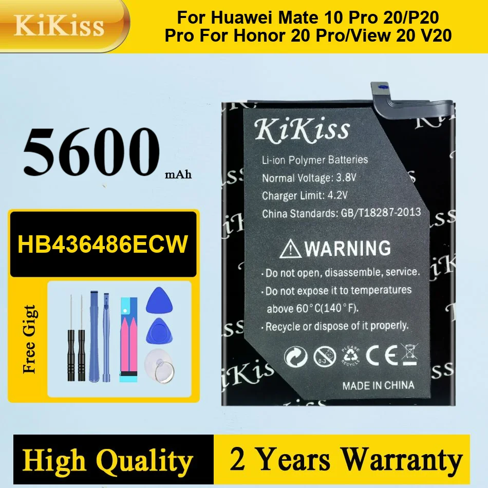 

Сменный аккумулятор для телефона HB436486ECW, 5600 мАч, для Huawei Mate 10/20 P20 Pro, для Honor V20, аккумуляторы