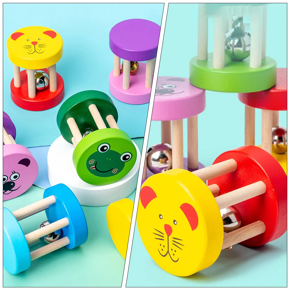 Cloches à clapet colorées, hochets portables, jouets musicaux éducatifs pour le développement de bébé, jeu d'intelligence, 2 pièces