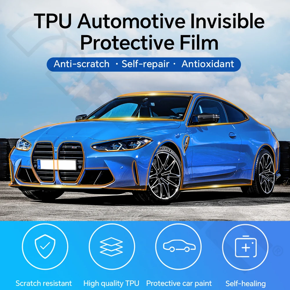 Pre-cut PPF For BMW M4 Coupe G82 2021-2025 TPU Paint Protection Film Anti-Scratch Car Body Clear Bra Resistant Invisible Cover view 4