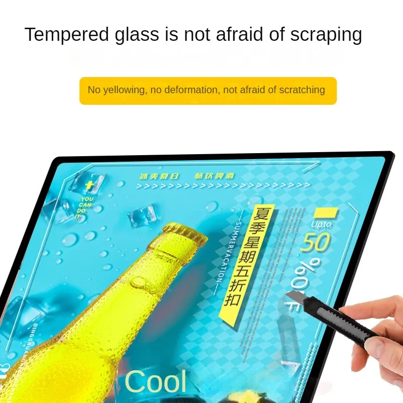 50x70cm SLIM LED LIGHT BOX POSTER DISPLAY -Menu Board Sign Poster Display Lightbox led light advertising box menu led display l