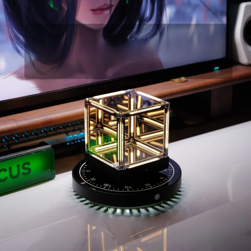 Maglev Nightlight Technological Sense Creative Night Light Bedroom Desktop Rotate Lighting Lamps Interior Decoration Mood Lights