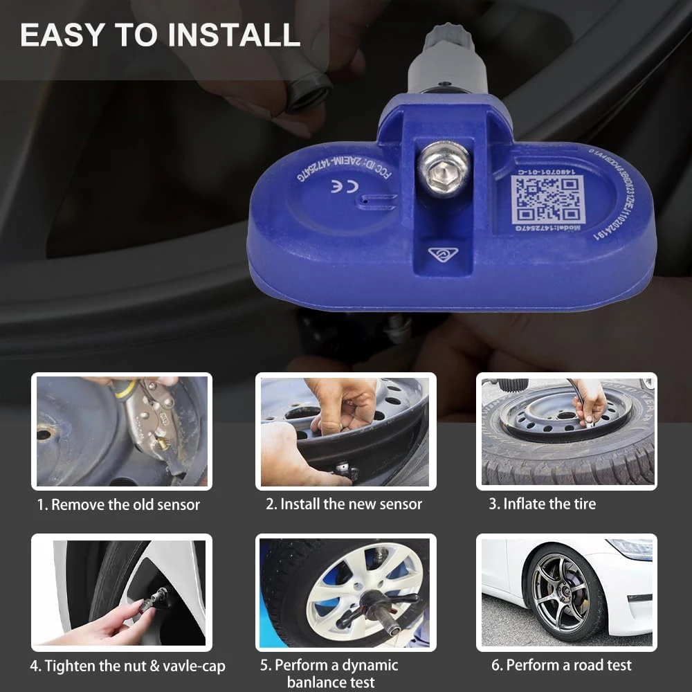 1490701-01-C 1490701-01-B Bluetooth TPMS Tire Pressure Sensor Monitoring System For Tesla Model Y 3 S X 2021 2022 2023 2024