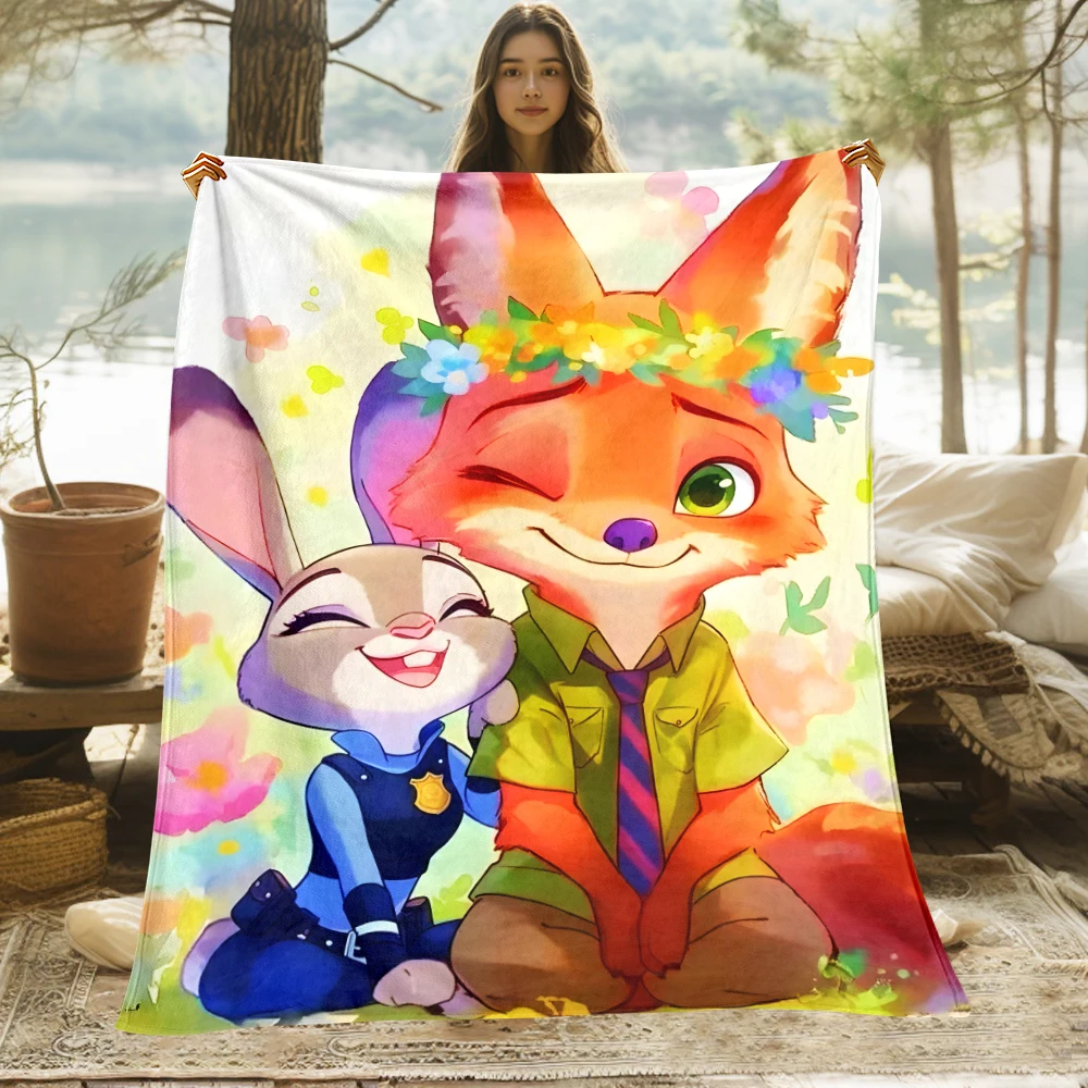 Zootopia HD Printed  Blanket,Lightweight Flannel Throw for Bed, Travel, Camping, Livingroom, Office, Couch,Chair