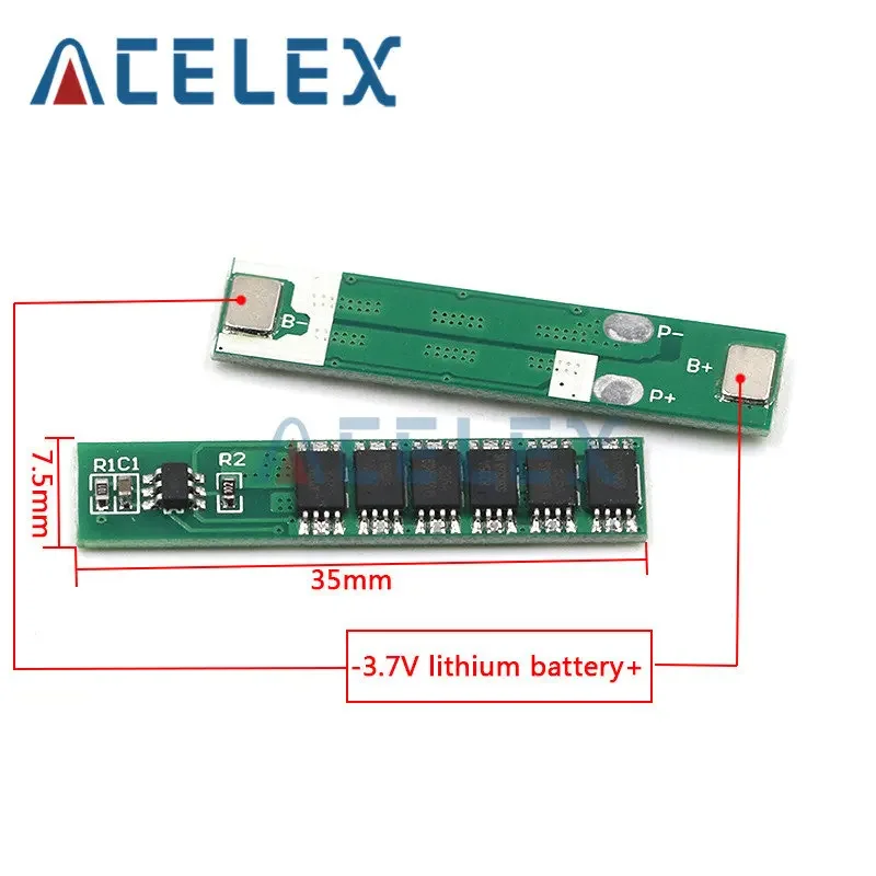 1S 7.5A 10A 15A 3.7V Li-ion 3 4 6MOS BMS PCM Battery Protection Board PCM for 18650 Lithium Lion Battery