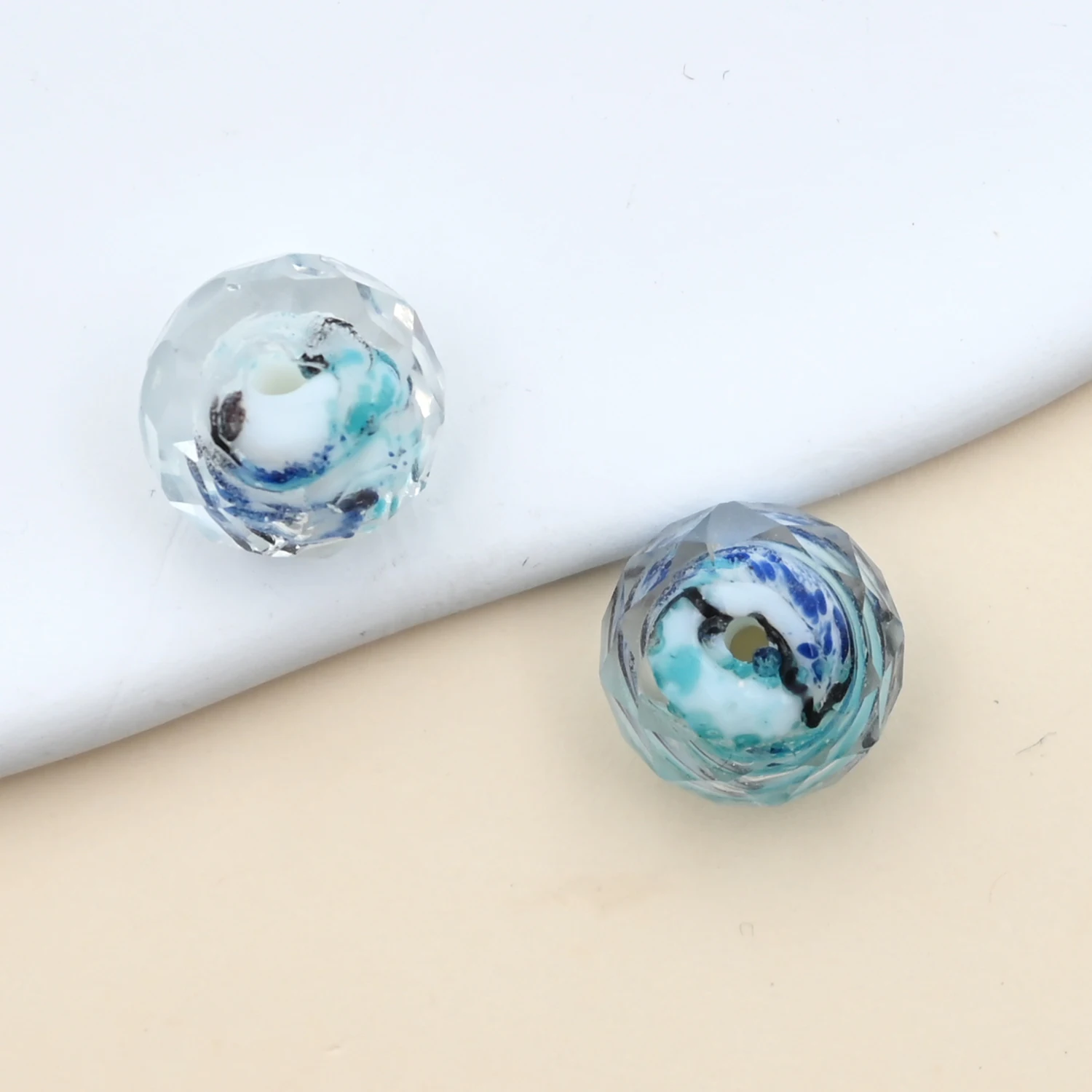 9x12mm Faceted Murano Lampwork Beads Blue Glass Crystal Spacer Beads For Jewelry Making Diy Charms Bracelet Necklace Accessories