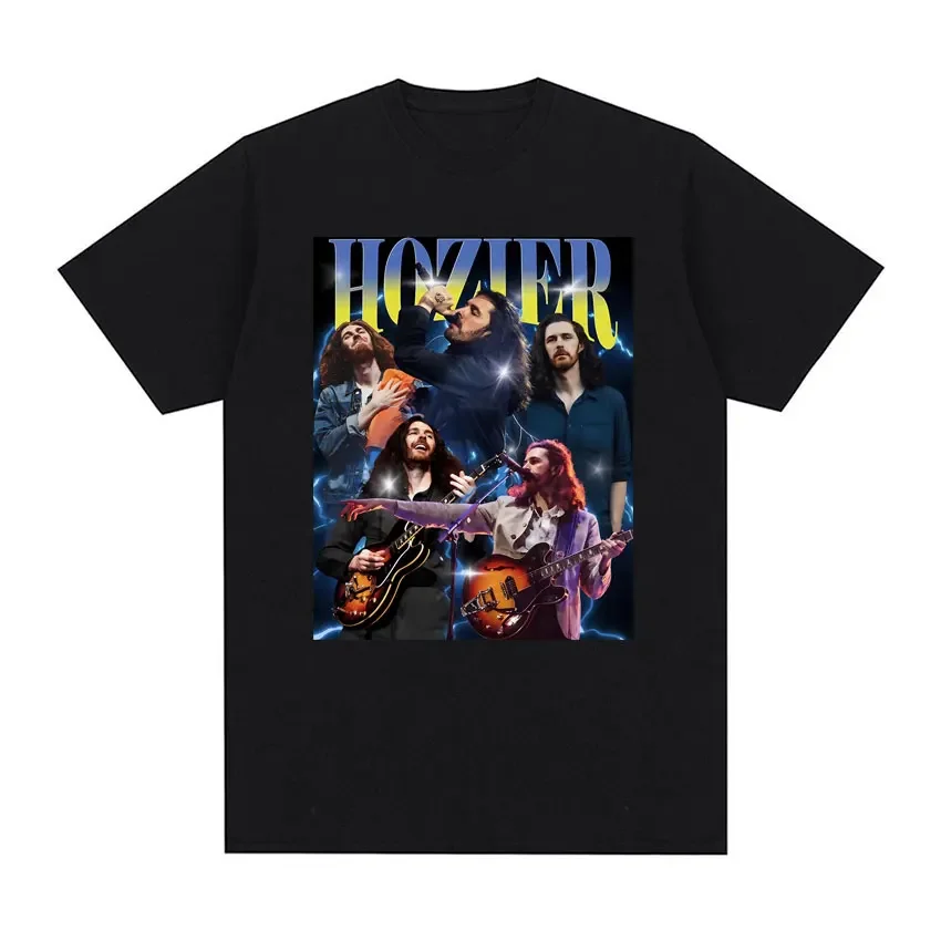 Limited Hozler Rock Band Style Graph T Shirts Men Clothing Fashion Hip Hop Street T-shirt Male Oversized Cotton O-Neck T Shirt