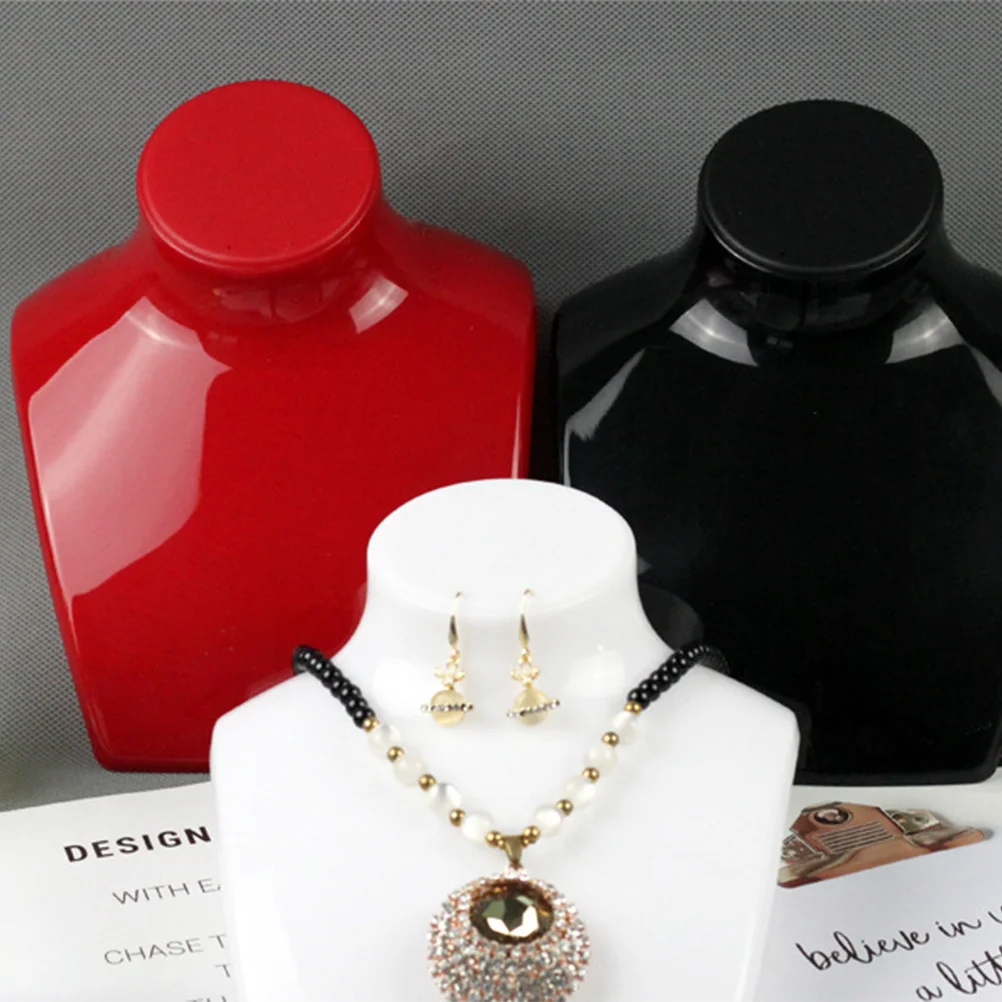 

2 Pcs Necklace Display Stand Holder Showcase Organizer Small Jewelry for Women Chain