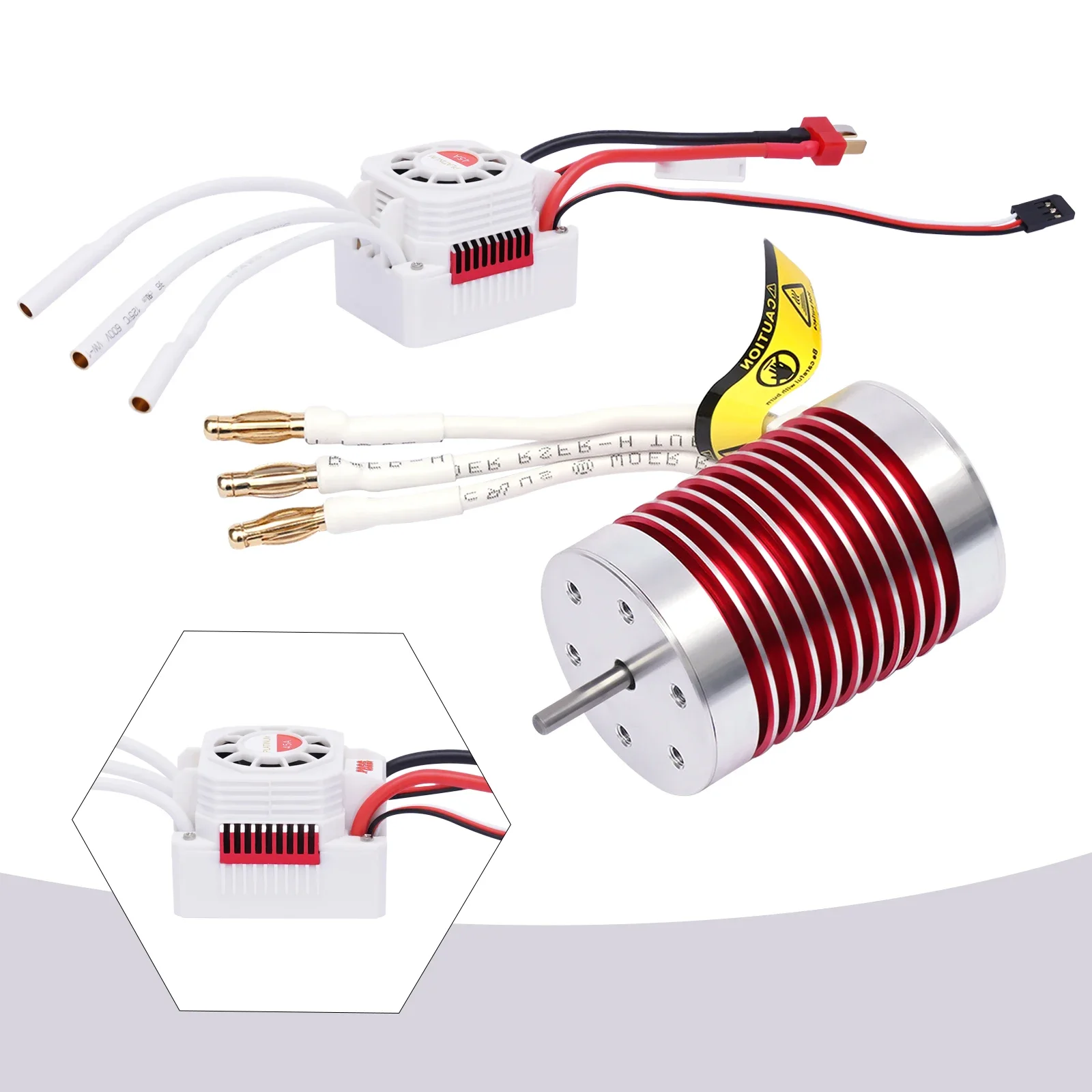 

#for 3.175mm Shaft Brushless Motor 45A Waterproof Brushless ESC Combo for 1/10 RC Car