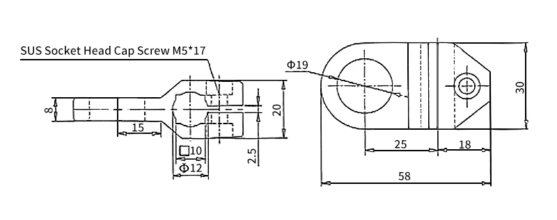 GYQJ-X-12 Plastic Connecting Clamp for Sensors and Reflectors 12MM 0.47'' Tube connectors