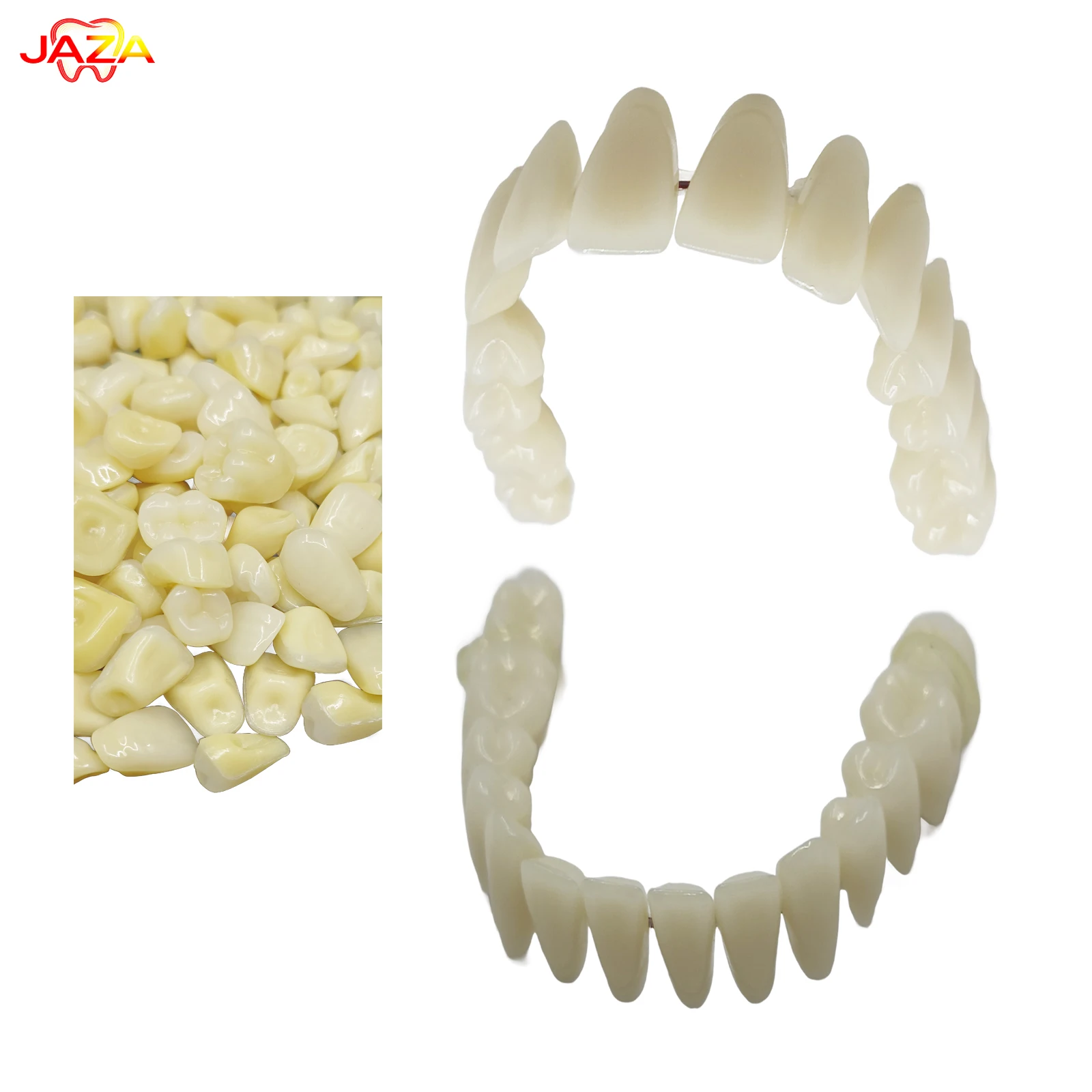 28PCS Dental Resin Teeth Set, Full Denture Arrangement Practice Kit for Dental Teaching & Lab Training, Reusable