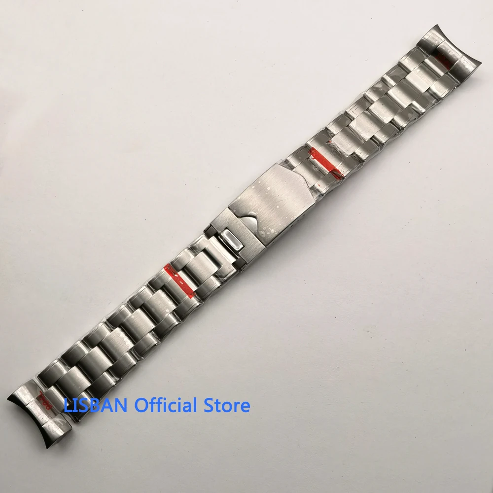 

22mm 904L stainless steel bracelet watch band folding buckle fit 41.5mm case strap