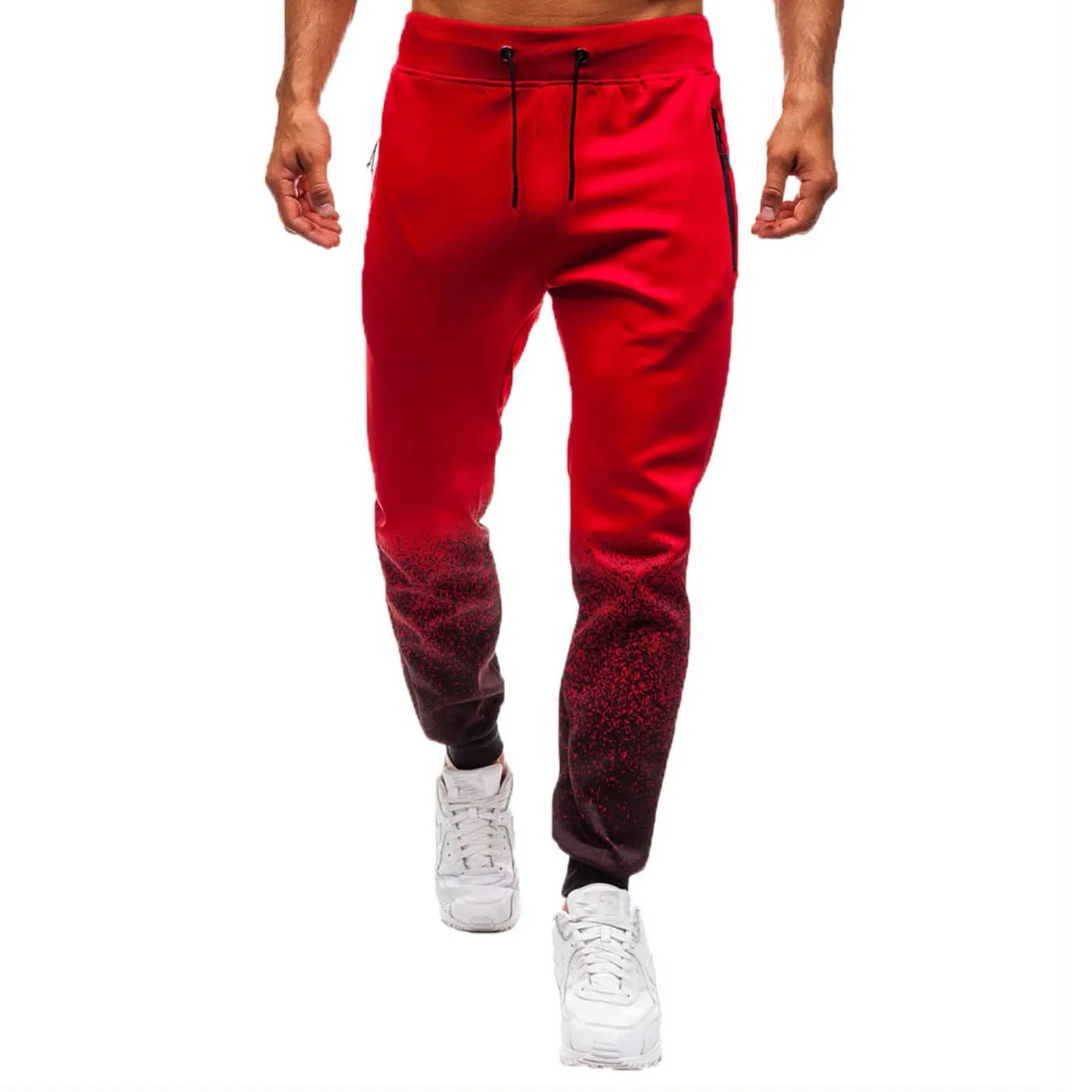 

Sports Sweatpants Pocket Man Trousers Y2k Clothes Breathable Gradient Slim Men Casual Pants Gym Work Pantalones Sportswear