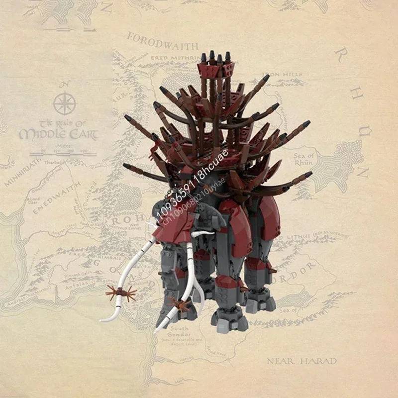 1331pcs Movie The Rings Mumakil Of Harad Model Set Moc Building Block DIY Assembly Bricks Ultimate Collector Series Toys Gifts