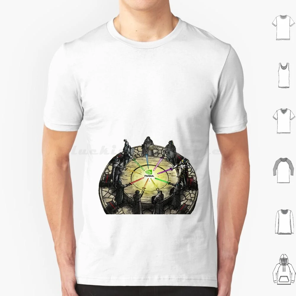 Knights Of The Gamer Table T Shirt para homens e mulheres, Gamer Meme, Tumblr, Shitpost Dxracer, Rgb Ticket, Kids, 6XL