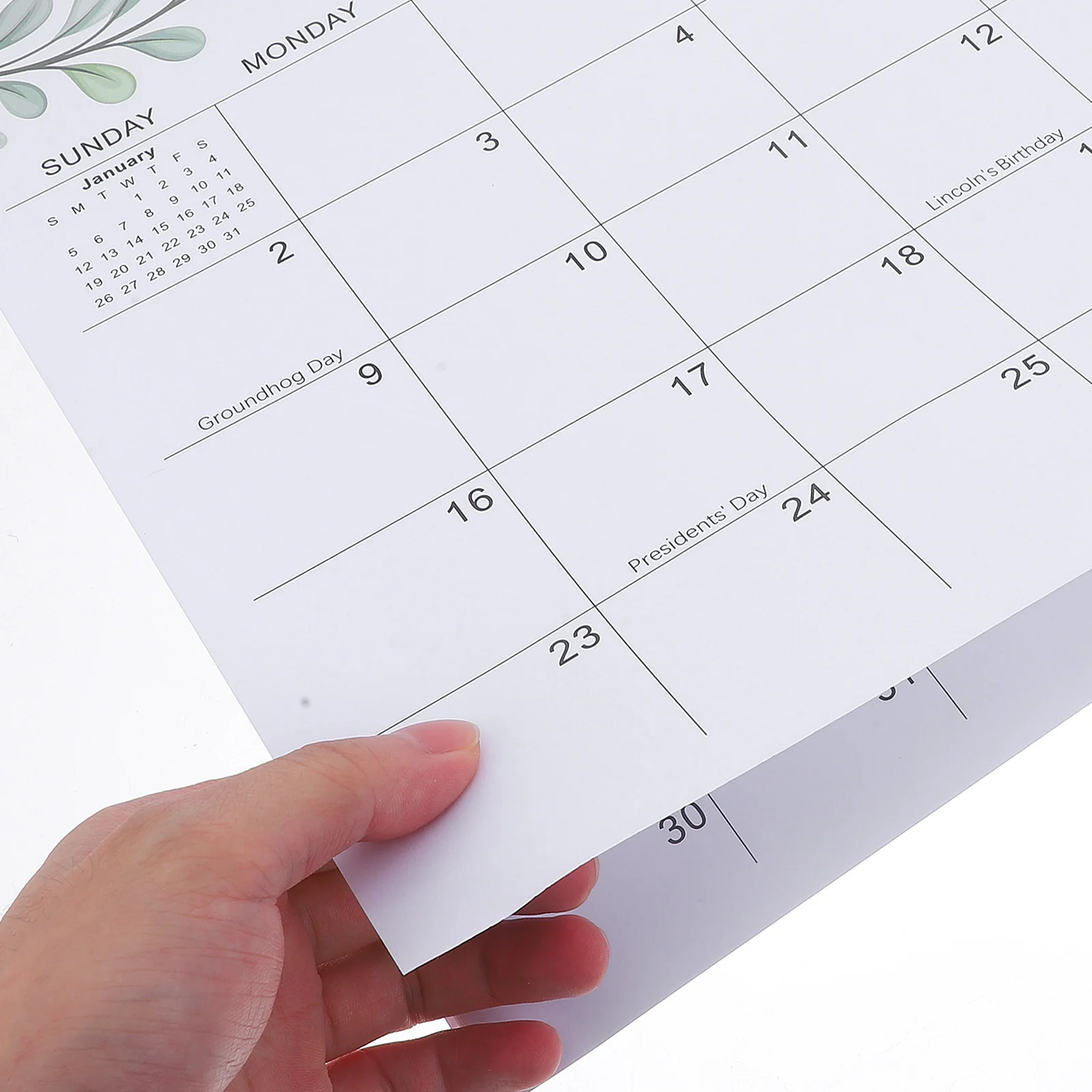 Calendário para parede criativo mensal conveniente bobina pendurado calendários planejador familiar