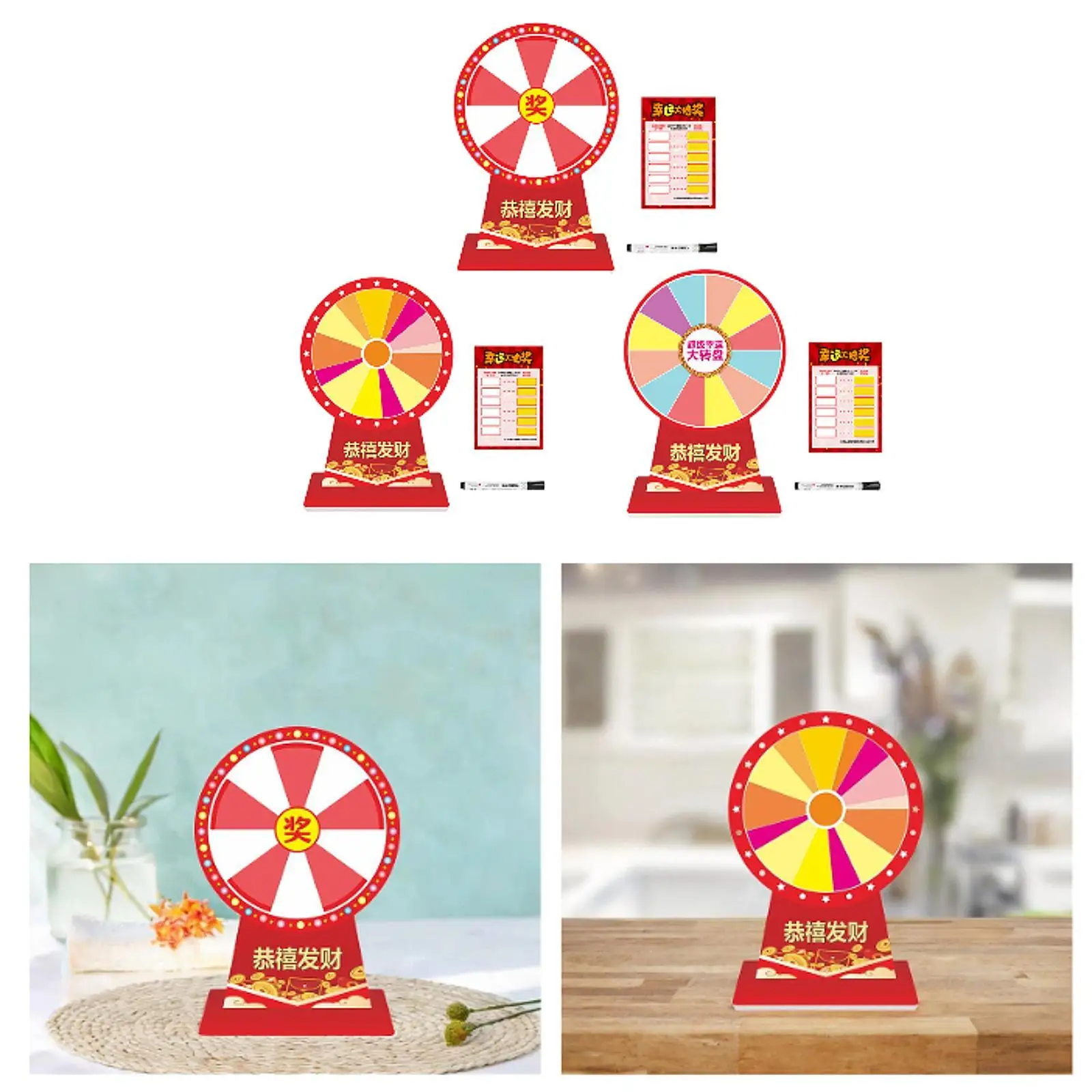 Tabletop Roulette Wheel Portable Prize Turntable for Events