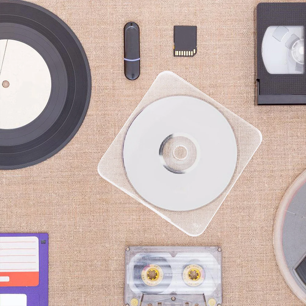 

10Pcs Clear Plastic Cd Dvd Storage Cases Reusable Compact Lightweight Portable Cd Box Travel Organizer Vinyl Record Case