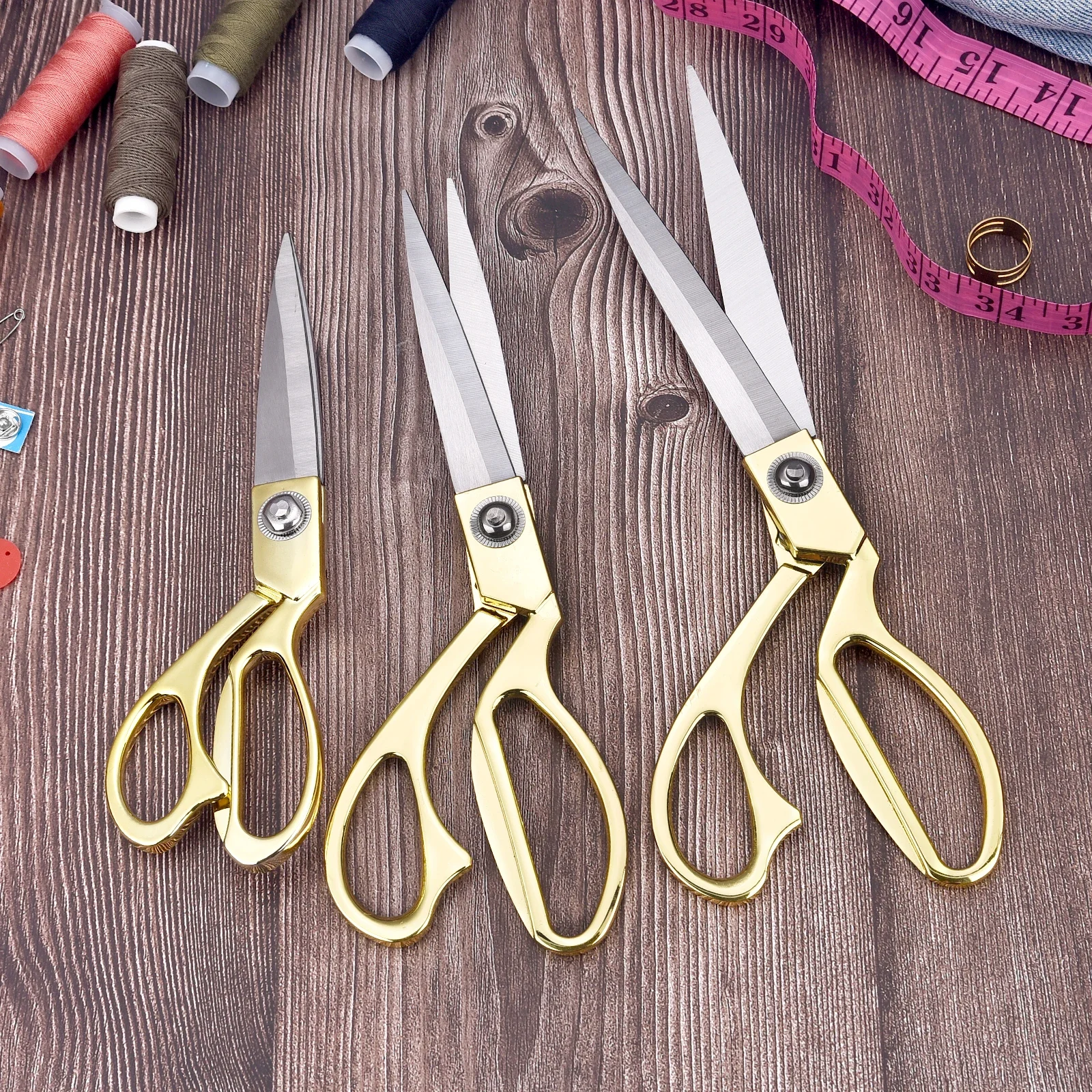 Professionelle Schneider Schere Vintage Nähen Schere Edelstahl Schneider Schere Für Stoff Kleidung Hand Cutter DIY Werkzeug – Detail 4