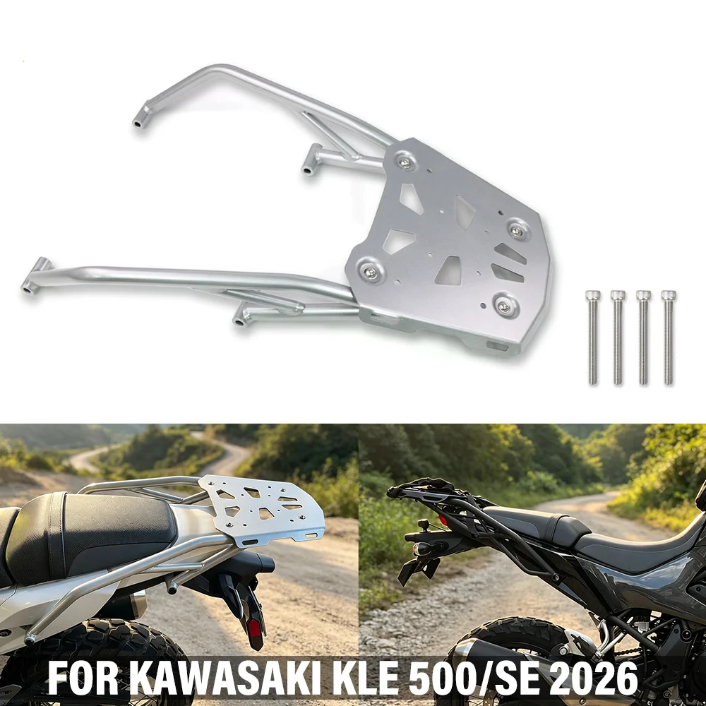 FOR KAWASAKI KLE500 KLE 500 SE 2026 Motorcycle Tail Cargo Carrier Bracket Passenger Rear Luggage Rack Top Case Mount Support