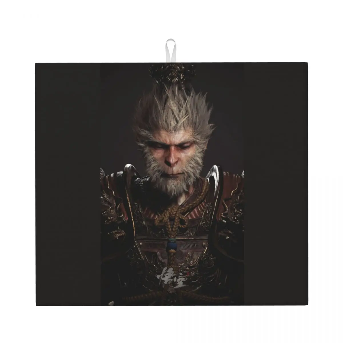 Monkey King Wukong Myth And Folklore Dish Drying Pads Custom Absorbent Video Game Lover Gaming Microfiber Fast Dry Drainer Mats