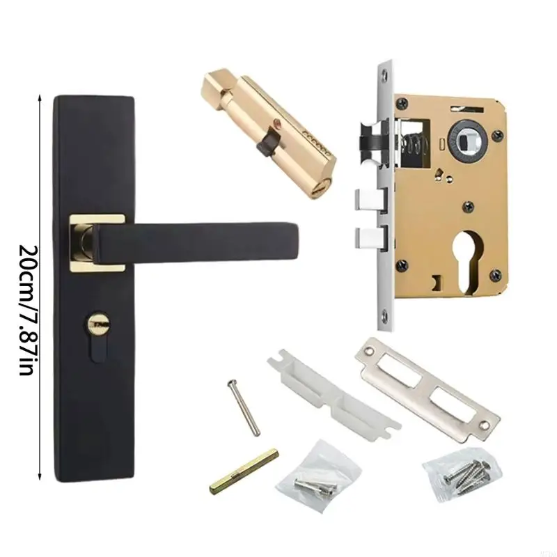M7DA Stainless Steel Interior Door Lock Replacement Security Door Lever Handle Lock