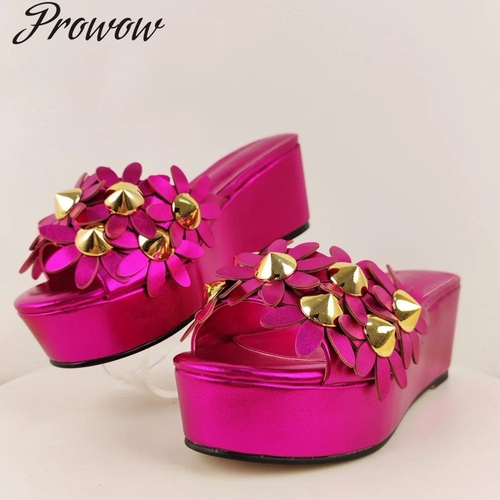 

Модные тапочки на высоком каблуке на танкетке с круглой головкой, женская обувь Zapatos Mujer