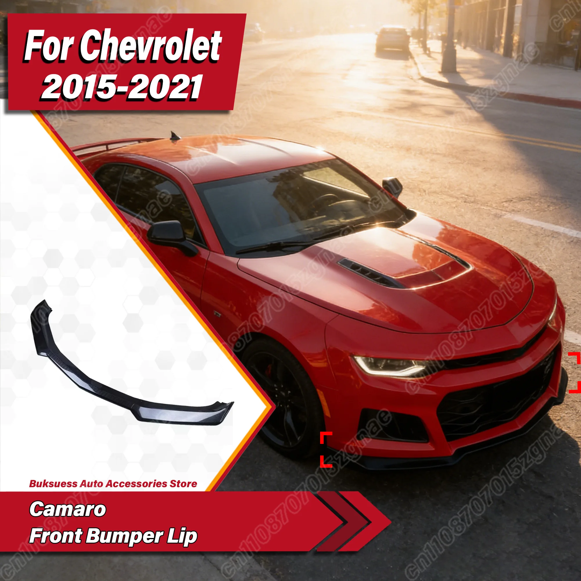 

For Chevrolet Camaro 2015 2016 2017 2018 2019 2020 2021 Car Front Bumper Modification Spoiler Lip Splitter Body Decoration Kit