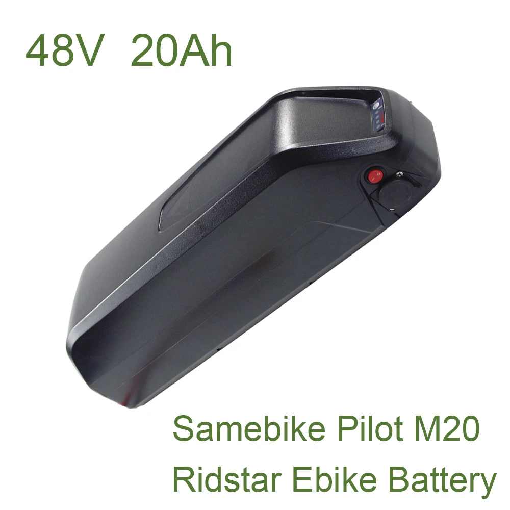 

48V 15Ah 20Ah Li-ion Rechargeable Ebike Battery Downtube Model 097 With Charger for Samebike Pilot M20 EX SR Ridstar Q20 E-bike
