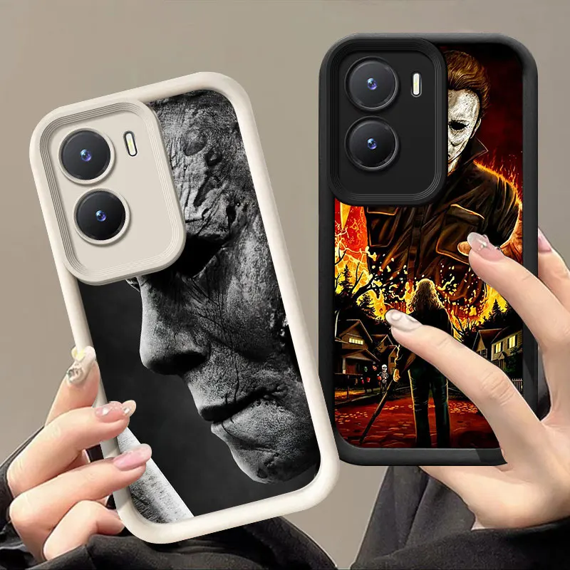 Horror Movie Halloween Phone Case For VIVO V30 X80 X90 X100 Pro V29E V30E V40 Y75 Y78 Y100 Y02 Y17 Y22 Y76 S Y03 Y21 Y27 Y28 Y35