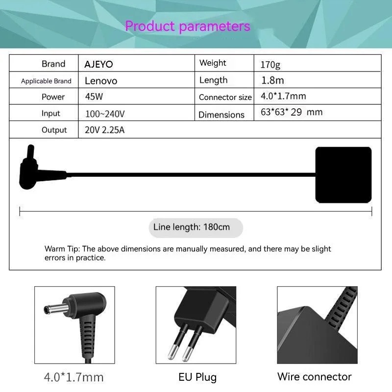 20V 2.25A 45W Laptop Ac Adapter Charger For Lenovo ADLX45DLC3A ADLX45NDC2A ADLX45DLC2A PA-1450-55LS PA-1450-55LU PA-1450-55LI