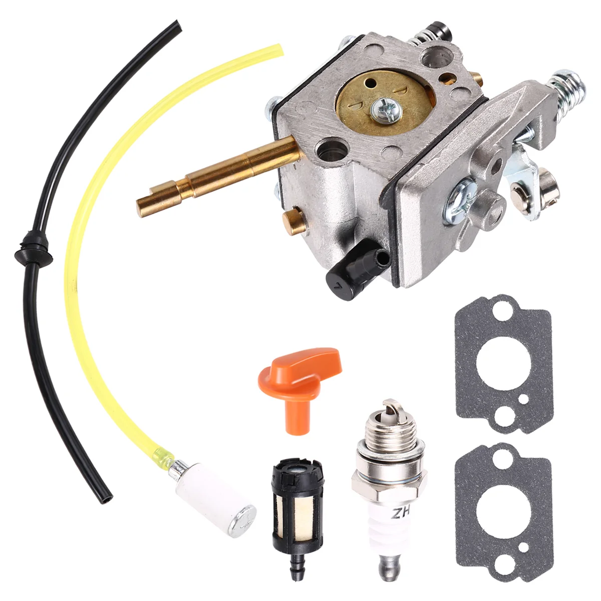 

ABNJ Lawn Mower Carburetor with Filter Spark Plug -45 for FS48 FS52 FS62 FS66 FS81 FS86 FS88 H24D String Trimmer