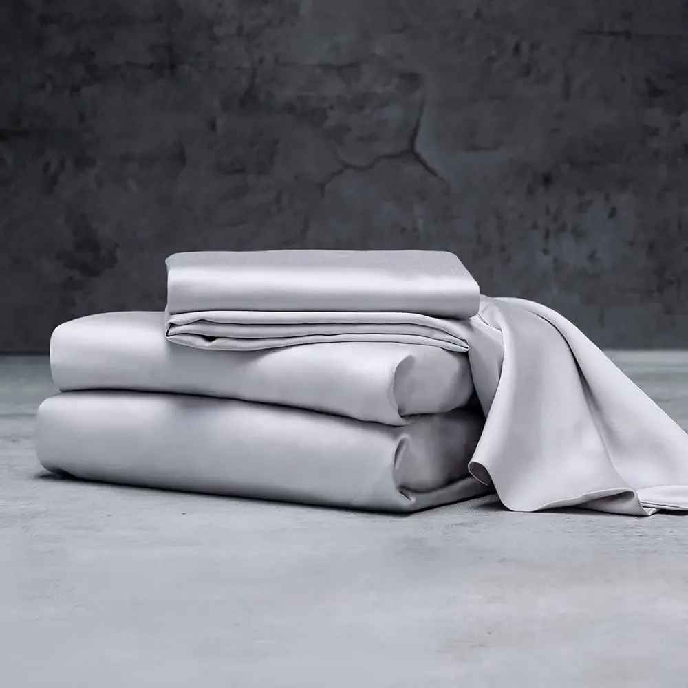 

Luxury Sheet Set 100% Rayon (Viscose) from Bamboo California King - Stone Deep Pockets 4-Piece Set