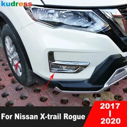 For Nissan X-trail X Trail T32 Rogue 2017 2018 2019 2020 Chrome Front Fog Light Lamp Cover Trim Foglight Trims Car Accessories