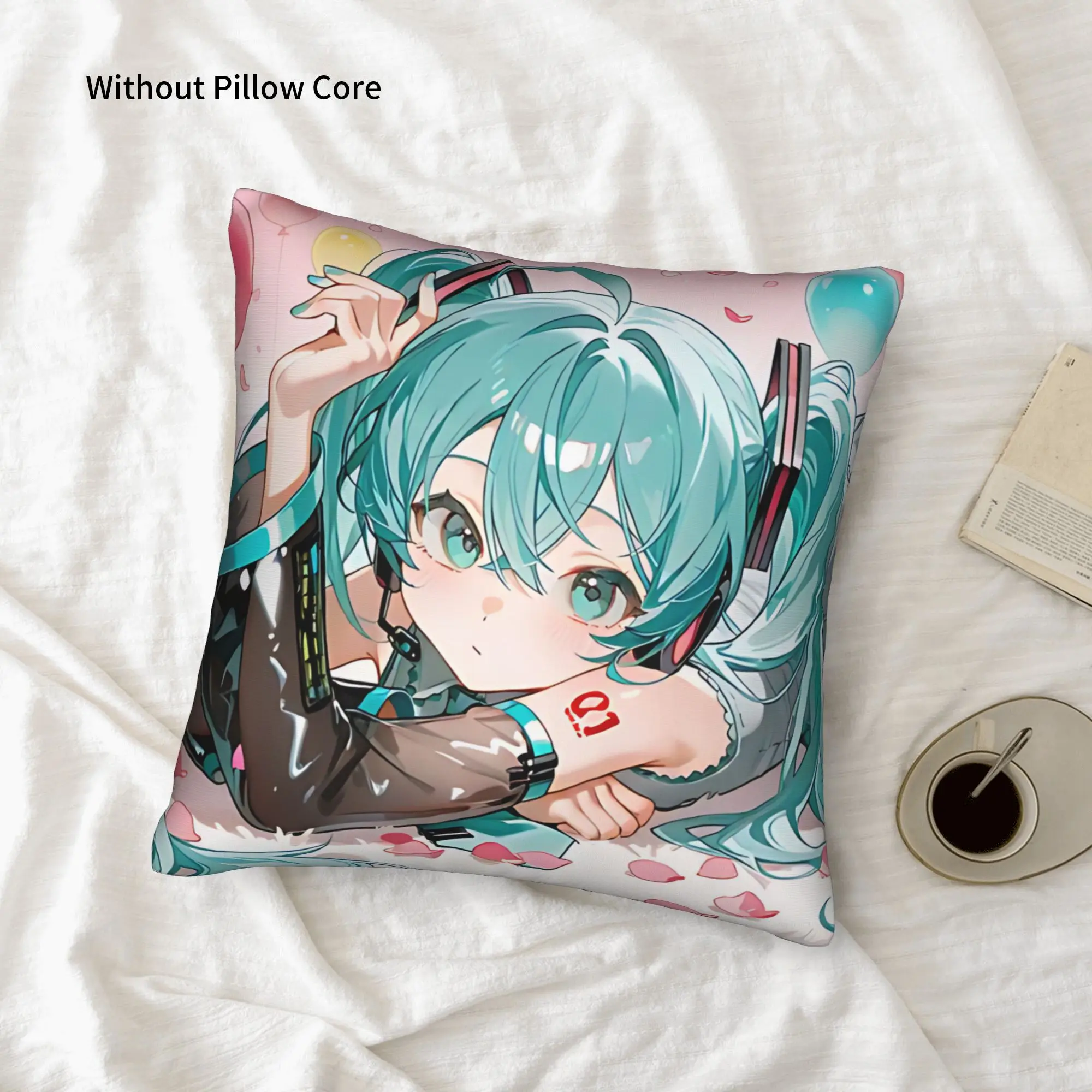 1PC Hatsune Miku Pillow Case Double-Sided Printing  Sofa Cushion Bedroom Bedside Pillow