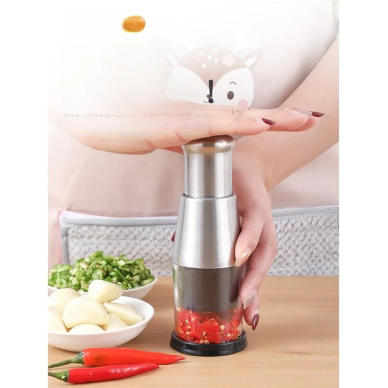 Manual 304 Stainless Steel Garlic Smasher Kitchen Tool Home Use Black Tech Manual Garlic Masher Multifunctional Black Technology