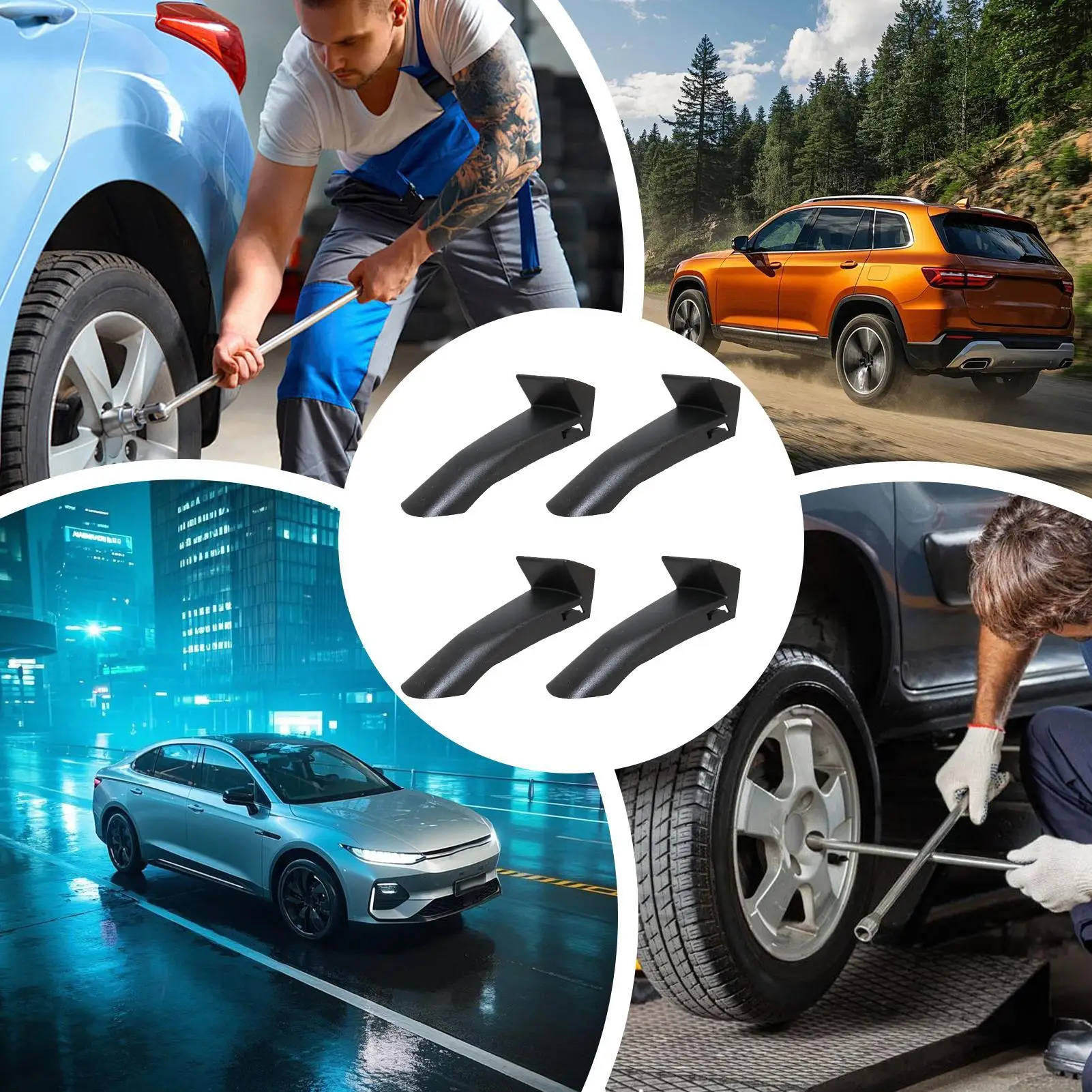 

Tire Machine Rim Protector Wheel Changer Rim Guard 4 Pieces Shock Resistant Tire Changer Clamp Guard For Truck SUV RV Offroad