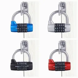 4/5 Letter Zinc Alloy Combination Padlock Code Password Lock Door Cabinet Drawer Bike Motorcycle Student Locker
