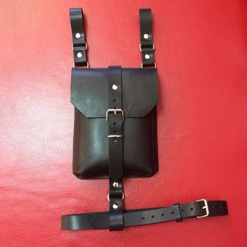 Medieval Steampunk Leg Harness Belt Bag PU Leather Phone Wallet Pouch Fanny Pack Gothic Drop Thigh Holster Bag Men Women LARP