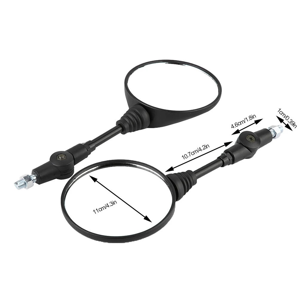 2Pcs Motorcycle Modified Folding Rearview Mirror Round Side Mirrors for Kawasaki KLX250 KL250 Motorcycle Rearview Mirror