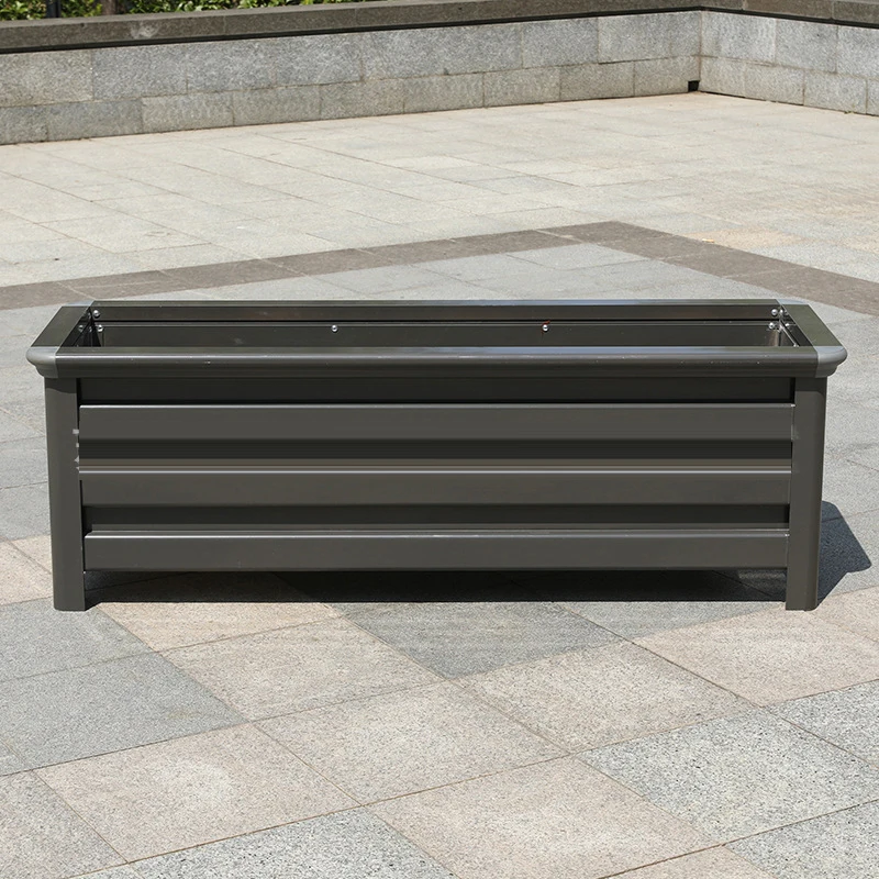 

Aluminum Alloy Flower Box Flower Pot Sets Assembled Reusable Square Flower Grow Pot Home Courtyard Planting Planters Equipment