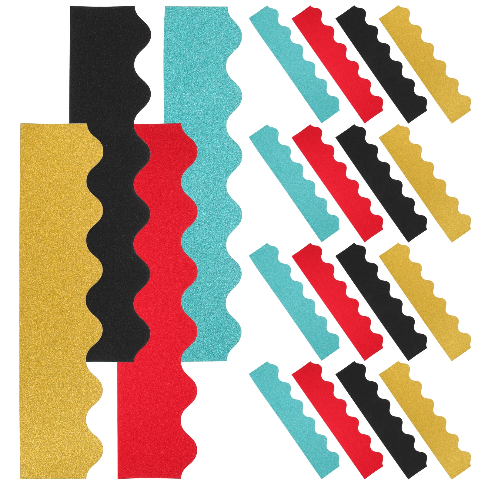 

40 Pcs Bulletin Board Decorative Paper Boards Classroom Decoration Scalloped Border